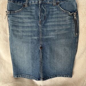 Guess Blue Denim Midi Skirt